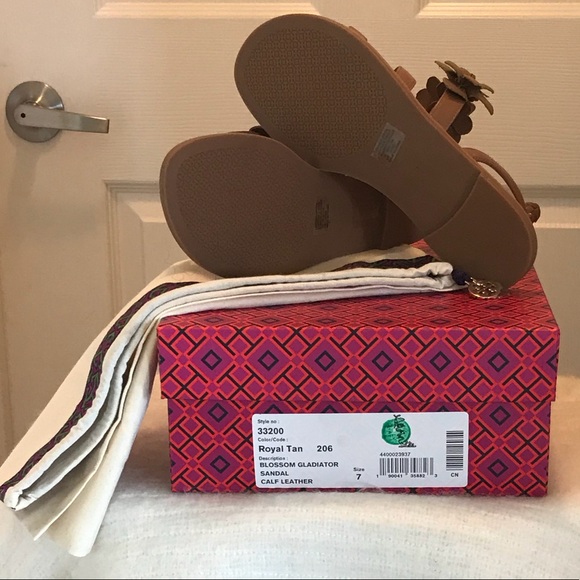 NIB Tory Burch Blossom Leather Gladiator Sandals - Picture 7 of 7